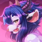  anime_eyes anthro blep bovid bovine cattle female feral hair horn icon kemono mammal nekowyn overweight piercing profile profile_view profilepicture side_view solo tongue tongue_out 