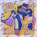  artist_name assault_visor character_name character_request chibi dated full_body heart mecha no_humans non-humanoid_robot robot robot_animal science_fiction shinonononemumi shoulder_cannon smile soundwave_(transformers) transformers 