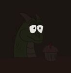  animated anthro birthday_cake breath cake candle cupcake dark dessert dragon female feral fire food light low_res male rathkin solo 
