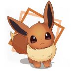  absurdres brown_eyes brown_fur eevee fluffy full_body highres looking_at_viewer no_humans pokemon pokemon_(creature) pokemon_(game) pokemon_rgby signature white_background 