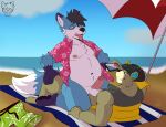  absurd_res animal_crossing anthro balls beach beaver blue_body blue_eyes blue_fur bodily_fluids bottomwear brown_body brown_fur buckteeth c.j._(animal_crossing) canid canine canis chubby_male clothed clothing clothing_on_floor cookie_(nick-sona) dipstick_tail duo erection eyewear eyewear_on_head fur fur_markings genital_fluids genitals hat head_tuft headgear headwear hi_res humanoid_genitalia humanoid_penis interspecies kingdraws male male/male mammal markings nintendo nipples on_bottom on_top partially_clothed penis phone pink_nipples pink_penis precum public public_nudity public_sex purple_body purple_eyes purple_fur recording reverse_cowgirl_position riding rodent seaside sex shorts sunglasses sunglasses_on_head tail tail_markings teeth tongue tongue_out tuft water white_body white_fur wolf 