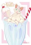  absurd_res anthro big_butt blur_censorship breast_squish breasts butt censored cherry container covering covering_breasts cup dairy_products deedoss dessert felid feline female food food_creature fruit glass glass_container glass_cup goo_creature hi_res ice_cream looking_at_viewer mammal nilla_(deedoss) pastel plant size_difference smaller_female solo sprinkles squish straw thick_thighs waffle_cone whipped_cream wide_hips 