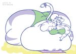  2016 anthro beach beach_towel belly big_belly big_breasts big_butt bikini breasts butt clothing collar copyright_symbol digital_media_(artwork) felid female fur hair huge_butt hyper hyper_belly hyper_butt mammal morbidly_obese morbidly_obese_anthro morbidly_obese_female obese obese_anthro obese_female overweight overweight_anthro overweight_female pantherine sand satsumalord seaside sinclare sketch solo spots spotted_body spotted_fur swimwear symbol tiger towel 