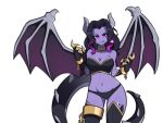  animal_humanoid anthro black_hair breasts clothed clothing dragon dragon_humanoid ender_dragon female hair humanoid jean_(minecraft) low_res microsoft minecraft mojang muds purple_body purple_skin solo tail xbox_game_studios 