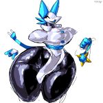  1:1 2023 anthro big_butt biped butt clothed clothing darkner deltarune digital_media_(artwork) eyes_closed female hi_res huge_butt huge_thighs hyper hyper_butt hyper_hips hyper_thighs machine robot rohan_furries simple_background smile solo tasque_manager thick_thighs undertale_(series) wide_hips 