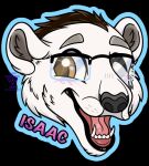  anthro artforsale badge bear commissionsopen digital_media_(artwork) eyestrain furry furryart furryfandom headshot_(disambiguation) hi_res invalid_tag kingstreasures male mammal polar_bear ursine 