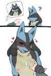  &lt;3 ambiguous_gender anthro areola assisted_fondling bedroom_eyes blush breast_fondling breast_grab breast_play breast_squish breasts comic dominant dominant_female duo faceless_ambiguous faceless_character faceless_human fangs female first_person_view fondling generation_4_pokemon hand_on_breast hi_res human human_on_anthro interspecies intimate looking_at_hand looking_at_viewer lucario lust mammal medium_breasts narrowed_eyes neck_tuft nervous nintendo nipples nude open_mouth open_smile petting pokemon pokemon_(species) question_mark red_eyes seductive simple_background smile solo_focus spikes spikes_(anatomy) squish teeth tuft white_background wrist_grab yawar 