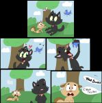  absurd_res anthro balls comic duo felid feline feral genitals hi_res kipp kippykat male male/male mammal penis vore 