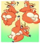  animal_crossing anthro balls beau_(animal_crossing) bedroom_eyes big_butt butt deer genitals hi_res male mammal multiple_positions narrowed_eyes nintendo redphlannel seductive slightly_chubby solo thick_thighs 