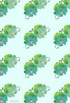  alternate_color animal_focus artist_name bright_pupils bulbasaur claws fangs green_background no_humans open_mouth plant pokemon pokemon_(creature) red_eyes shiny_pokemon simple_background tocoxtocco vines white_pupils 
