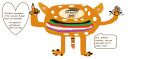  burger domestic_cat english_text felid feline felis food hi_res humanoid male mammal solo text 