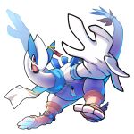  1other artist_name clothed_pokemon looking_at_viewer lugia no_humans pokemon pokemon_(creature) sifyro simple_background solo transparent_background watermark 