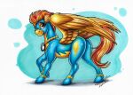  absurd_res brown_eyes butt clothing equid equine eyebrows eyelashes feathered_wings feathers female feral friendship_is_magic fur hair hasbro hi_res long_tail lupiarts mammal mane my_little_pony orange_hair orange_mane orange_tail pegasus smile solo spitfire_(mlp) tail traditional_media_(artwork) uniform wings wonderbolts_(mlp) wonderbolts_uniform yellow_body yellow_feathers yellow_fur 