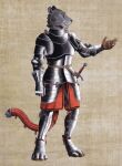  0laffson 2023 anthro armor belt blue_eyes buckle clothing couter cuirass fantasy felid female fur furgonomics gauntlets gloves greaves grey_body grey_fur handwear hi_res jaguar knight looking_forward mammal melee_weapon painting_(artwork) pantherine pauldron plate_armor poleyn river_(xanderh) sabatons scabbard solo spots spotted_body spotted_fur standing straps sword tail tail_clothing tail_sleeve tassets traditional_media_(artwork) warrior watercolor_(artwork) weapon 