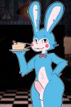  2:3 absurd_res anthro bodily_fluids cum cum_on_food five_nights_at_freddy&#039;s five_nights_at_freddy&#039;s_2 food genital_fluids hi_res lagomorph leporid male mammal photo_background photography_(artwork) rabbit scottgames solo starabbit toy_bonnie_(fnaf) 