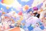  absurdres blue_eyes blue_hair dancing fushigiboshi_no_futago_hime green_eyes highres non-web_source party purple_hair rein_(futagohime) shade shein wedding 