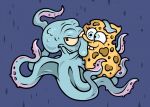  buckteeth cephalopod coleoid duo feral looking_at_viewer male marine mollusk nickelodeon octopodiform octopus sea_sponge spongebob_squarepants spongebob_squarepants_(character) squidward_tentacles teeth tentacles wiggly_lines yellow_body 