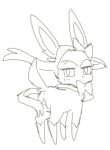  2019 ambiguous_gender anus eeveelution feral generation_6_pokemon looking_at_viewer nintendo niogupoke pokemon pokemon_(species) sketch solo sylveon 