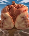  absurd_res balls blizzard_entertainment bodily_fluids garrosh_hellscream genital_fluids genitals hi_res humanoid leaking_precum macro male micro nipples orc penis precum size_difference tattoo vein veiny_muscles veiny_penis warcraft ylnzei 