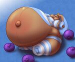  2022 alvro anthro belly belly_expansion belly_inflation big_belly black_sclera blue_background blue_clothing blue_crop_top blue_ears blue_eyes blue_legwear blue_nose blue_panties blue_stockings blue_underwear blueberry_(fruit) blush brown_body brown_ears brown_tail cheek_bulge chubby_cheeks clothing colored digital_media_(artwork) ethan_(reathe) expansion food fruit generation_4_pokemon girly huge_cheeks hyper hyper_belly immobile inflation inflation_fetish legwear looking_at_viewer lopunny male moobs navel nintendo open_mouth outie_navel panties pattern_clothing pattern_crop_top pattern_legwear pattern_stockings pattern_topwear plant pokemon pokemon_(species) scut_tail shaded short_tail simple_background sitting smile solo stockings tail thick_thighs tight_clothing topwear underwear white_clothing white_crop_top white_legwear white_stockings 