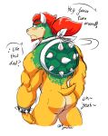  bowser bowser_jr. butt english_text hi_res mario_bros morgandeer nintendo nude shy teasing text 