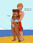  2023 anthro beach bear big_breasts big_butt black_nose breast_fondling breast_play breasts brown_body brown_eyes brown_fur brown_hair butt clothing digital_media_(artwork) disney duo female fondling full-length_portrait fur hair half-closed_eyes hand_in_panties hand_in_underwear hand_on_breast hi_res human human_on_anthro interested interspecies long_hair looking_back male male/female mammal mature_female mostly_clothed multicolored_body narrowed_eyes nature nature_background panties portrait question reach_around rebecca_cunningham seaside smile talespin text two_tone_body underwear vylfgor 