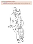  4chan anon anthro averi_(fiddleafox) canid canine clothing duo english_text female female_anthro fox fur gloves_(marking) hair hi_res human leg_markings looking_at_another male male/female mammal markings monochrome on_lap sitting sitting_on_lap socks_(marking) text unknown_artist 