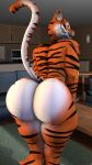  3d_(artwork) anthro barely_visible_breasts big_butt blush breasts bubble_butt butt digital_media_(artwork) eyes_closed felid female hi_res huge_butt inside kyleroo mammal muscular muscular_female nude open_mouth pantherine petruz_(copyright) presenting presenting_hindquarters raised_tail rear_view side_boob smile solo source_filmmaker tail teeth thick_thighs tiger tiger_(petruz) voluptuous_female wide_hips 