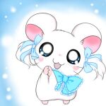  accessory bijou_(hamtaro) blue_background blue_ribbon bow_ribbon chibi cricetid cute_eyes female feral frilly_bow fur glistening glistening_eyes hair_accessory hair_bow hair_ribbon hamster hamtaro_(series) hands_together low_res mammal neck_ribbon pigtails ribbons rodent simple_background solo unknown_artist whiskers white_background white_body white_fur 