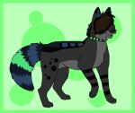  2011 aliasing ambiguous_gender bat-eared_fox black_body black_fur black_nose blue_body blue_fur blue_inner_ear_fluff bluekyokitty brown_hair canid canine canis collar digital_drawing_(artwork) digital_media_(artwork) digitigrade domestic_dog feral feral_with_hair flat_colors full-length_portrait fur green_background green_body green_collar green_fur hair hair_over_eye hunting_dog hybrid inner_ear_fluff jack_russell_terrier low_res mammal markings one_eye_obstructed open_mouth paws portrait ring_(marking) ringtail sebdoggo simple_background solo standing striped_collar tail tail_markings terrier tuft 