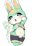  &lt;3 &lt;3_eyes absurd_res animal_crossing balls belly blonde_hair blush blush_stickers bodily_fluids bottomwear clothed clothing clothing_lift erection erection_under_clothing fur genitals green_body green_fur hair hi_res lagomorph leporid male mammal multicolored_body multicolored_fur narrowed_eyes navel nintendo open_mouth oposa pants paws rabbit sasha_(animal_crossing) shirt shirt_lift simple_background sketch solo sweat topwear two_tone_body two_tone_fur undressing white_background white_body white_fur 