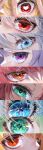 6+girls absurdres black_sclera blonde_hair blue_eyes blue_hair cirno close-up colored_sclera commentary_request daiyousei flandre_scarlet green_eyes green_hair grey_hair highres hong_meiling izayoi_sakuya koakuma looking_at_viewer multiple_girls patchouli_knowledge purple_eyes purple_hair red_eyes red_hair remilia_scarlet rumia slit_pupils touhou tsune_(tune) 