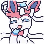  1:1 2023 alpha_channel ambiguous_gender blue_body blue_eyes blue_fur cute_fangs digital_media_(artwork) eeveelution endwl feral fur generation_6_pokemon icon looking_at_viewer multicolored_body multicolored_fur nintendo open_mouth pink_body pink_fur pokemon pokemon_(species) reaction_image solo sylveon tongue white_body white_fur 