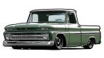  chevrolet chevrolet_c10 highres kaizou-sha_no_illust_bot lowrider motor_vehicle no_humans original pickup_truck shadow truck vehicle_focus white_background 