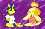  5_toes animal_crossing ankha_(animal_crossing) barefoot feet foot_fetish foot_focus foot_hands foot_in_mouth foot_play foothands hi_res invalid_tag isabelle_(disambiguation) marblepan nintendo paws toe_in_mouth toes what 