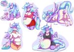  anthro belly big_belly big_breasts blush breasts clothing comic digital_media_(artwork) dragon egg egg_insertion female freddymartin fredscloset genitals goo_creature hi_res navel nude oviposition pregnant pregnant_female pussy sequence slightly_chubby solo 