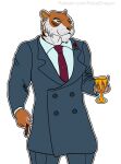  anthro bengal_tiger beverage cigar claws clothing coat container cup disney felid feline hi_res male mammal necktie pantherine rebeldragon101 shere_khan smoking smoking_cigar suit talespin tiger topwear trenchcoat 