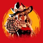  1girl commentary_request edz_drawz frilled_hat frills hat kirisame_marisa long_hair mini-hakkero puffy_short_sleeves puffy_sleeves red_dead_redemption shirt short_sleeves solo touhou v-shaped_eyebrows vest witch_hat 