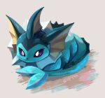  artist_name cat_loaf colored_sclera commentary english_commentary looking_at_viewer no_humans pokemon pokemon_(creature) purple_sclera sifyro signature simple_background solo vaporeon white_eyes 