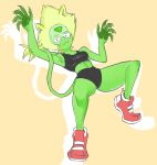  absurd_res alien alien_humanoid animal_humanoid anthro cartoon_network cat_humanoid enter101 felid felid_humanoid feline feline_humanoid female gem_(species) green_body green_skin hi_res humanoid mammal mammal_humanoid peridot_(gem_species) peridot_(steven_universe) questionable_consent simple_background solo steven_universe transformation 