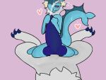  &lt;3 absol blush bodily_fluids candy-hours claws cum duo eeveelution ejaculation female feral fur generation_1_pokemon generation_3_pokemon genital_fluids lying male male/female masturbation nintendo on_back pokemon pokemon_(species) stroking_penis vaporeon 