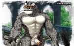  abs anthro balls biceps bodily_fluids casual_nudity dreamworks felid feline foreskin fur genital_fluids genitals hi_res kung_fu_panda leopard male mammal manly muscular muscular_anthro muscular_male nude pantherine pecs penis precum shtarfish snow_leopard solo tai_lung_(kung_fu_panda) 