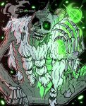  2023 adventure_time bone cartoon_network darentz digital_media_(artwork) eyeball featureless_crotch green_eyes hi_res horn humanoid lich looking_at_viewer magic male navel nude sitting skeleton solo teeth the_lich_(adventure_time) undead 