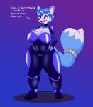  anthro big_breasts big_butt bluebambo breasts butt female hi_res krystal nintendo solo star_fox thick_thighs wide_hips 