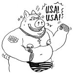  1:1 anthro billy_fore branded domestic_pig hi_res male mammal overweight overweight_male patriotism politics solo suid suina sus_(pig) 
