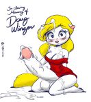  2018 animaniacs anthro areola areola_slip balls big_balls big_breasts big_penis blonde_hair blue_eyes bodily_fluids breasts clothed clothing crossgender cum cum_in_hair cum_on_breasts cum_on_face cum_on_own_breasts cum_on_own_face cum_on_own_penis cum_on_penis cum_on_self english_text erection excessive_cum excessive_genital_fluids ftg_crossgender fti_crossgender genital_fluids genitals gynomorph hair hi_res huge_penis humanoid_genitalia humanoid_penis hyper hyper_genitalia hyper_penis intersex joaoppereiraus long_hair looking_at_viewer mammal minerva_mink mink mustelid musteline penis pink_inner_ear pink_nose signature simple_background solo text true_musteline vein veiny_penis warner_brothers white_background 