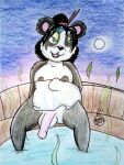  anthro balls bathtub bear bedroom_eyes blizzard_entertainment bordello breasts genitals herm intersex mammal moon narrowed_eyes night nude pandaren penis reddragonkan seductive solo warcraft 