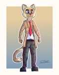  80&#039;s_theme absurd_res anthro blue_eyes brown_body brown_fur clothed clothing colored digital_media_(artwork) domestic_cat felid feline felis fur hero heroic heroic_pose hi_res jhonman326 looking_at_viewer male mammal pose shadow siamese signature simple_background solo tail toony white_background 