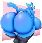 2023 angry anthro big_breasts big_butt blue_body blue_fur bottom_heavy breasts butt cartoon_network clothed clothing digital_media_(artwork) domestic_cat dressing_up eyelashes felid feline felis female fur hi_res holidays huge_breasts huge_butt huge_thighs hyper hyper_breasts hyper_butt hyper_hips legwear mammal mature_anthro mature_female mother&#039;s_day nicole_watterson nightmare-arts nipples rear_view solo the_amazing_world_of_gumball thick_thighs thigh_highs topless topless_anthro topless_female 