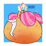  anthro belly_bed big_butt birthday_cake_cookie bundle-of-kinks butt cookie_(cookie_run) cookie_run female food food_creature hi_res huge_butt hyper hyper_pregnancy immobile nipple_outline pregnant solo 
